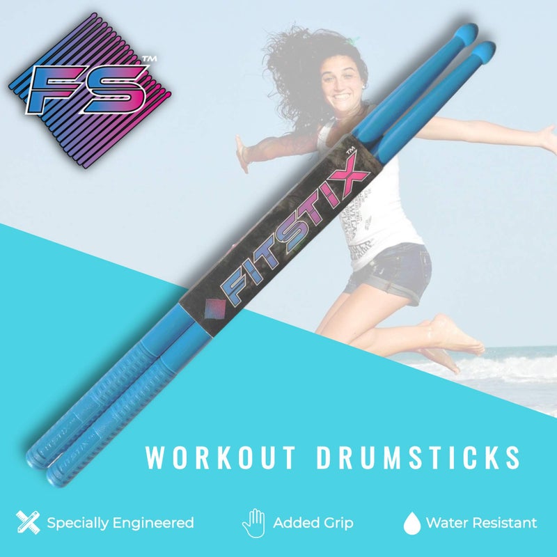 FITSTIX عصي FITSTIX لتمارين اللياقة البدنية والتمارين الهوائية، عصي الطبول، تصميم قوي وخفيف الوزن يجعلها إضافة ممتعة لأي روتين أو فصل تمرين. - Image 2